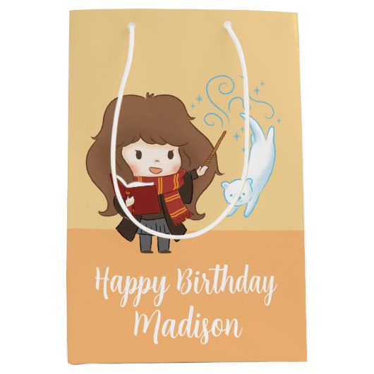 Chibi Hermione Granger Patronus Medium Cadeauzakje (Voorkant)