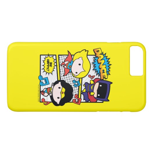 Chibi Heroes Dancing Case-Mate iPhone Case (Achterkant (Horizontaal))