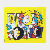 Chibi Heroes Dancing Fleece Deken (Voorkant (Horizontaal))