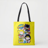 Chibi Heroes Dancing Tote Bag (Voorkant)