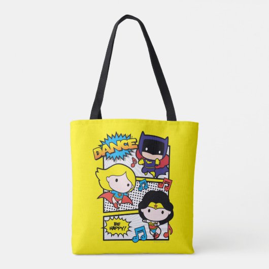 Chibi Heroes Dancing Tote Bag (Achterkant)
