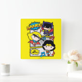 Chibi Heroes Dancing Vierkante Klok (Huis)