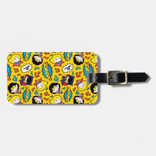 Chibi Heroine Dance Pattern Bagagelabel (Voorkant horizontaal)