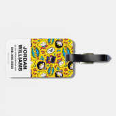 Chibi Heroine Dance Pattern Bagagelabel (Achterkant horizontaal)