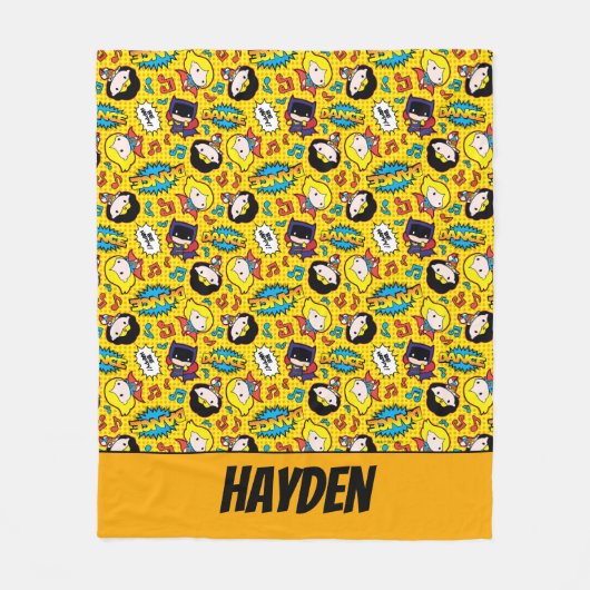 Chibi Heroine Dance Pattern Fleece Deken (Voorkant)