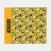 Chibi Heroine Dance Pattern Fleece Deken (Voorkant (Horizontaal))