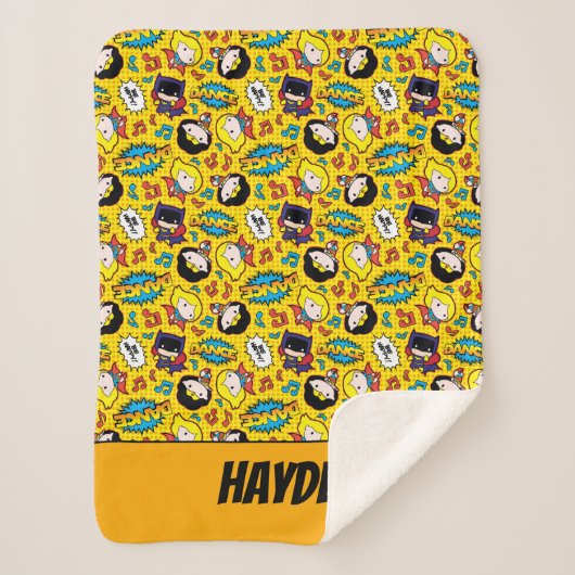 Chibi Heroine Dance Pattern Sherpa Deken (Voorkant)