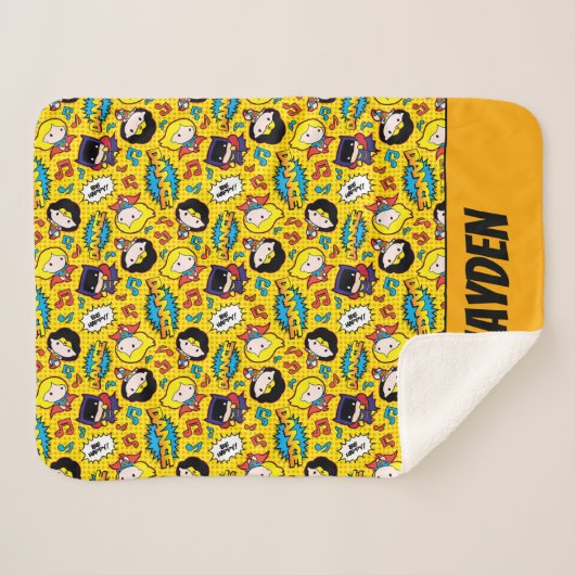 Chibi Heroine Dance Pattern Sherpa Deken (Voorkant (horizontaal))