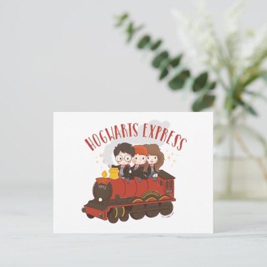 Chibi HOGWARTS EXPRESS™ Ride Briefkaart (Staand voorkant)