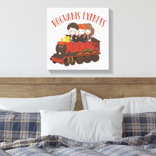 Chibi HOGWARTS EXPRESS™ Ride Canvas Afdruk (Insitu (Slaapkamer))