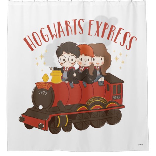 Chibi HOGWARTS EXPRESS™ Ride Douchegordijn (Voorkant)