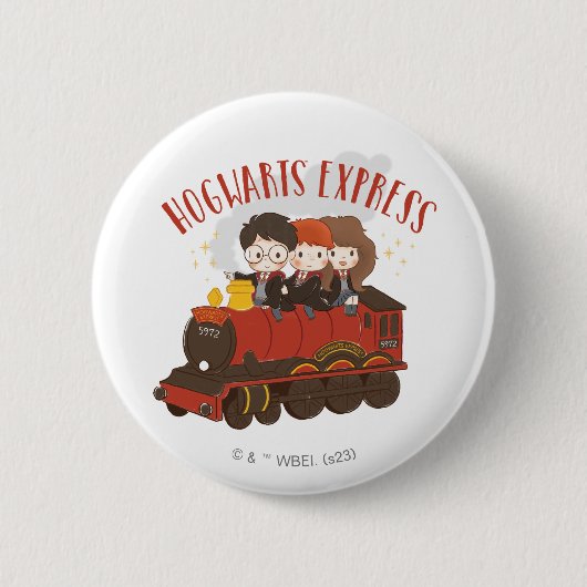 Chibi HOGWARTS EXPRESS™ Ride Ronde Button 5,7 Cm (Voorkant)