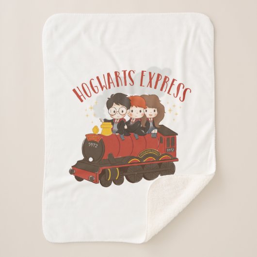 Chibi HOGWARTS EXPRESS™ Ride Sherpa Deken (Voorkant)