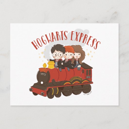 Chibi HOGWARTS EXPRESS™ rit Briefkaart (Voorkant)