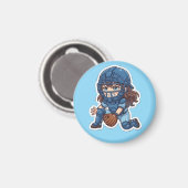 Chibi-honkbal 2026-editie - Catcher blokkeren Magneet (Voorkant / Achterkant)