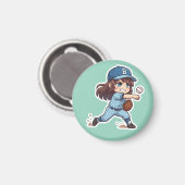 Chibi-honkbal 2026-editie - Pitcher Release Magneet (Voorkant / Achterkant)