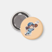 Chibi-honkbaleditie - Duikvangst Magneet (Voorkant / Achterkant)