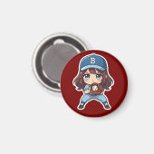 Chibi-honkbaleditie - kant-en-klare houding magneet (Voorkant / Achterkant)