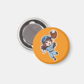 Chibi-honkbaleditie - springende vangst magneet (Voorkant / Achterkant)