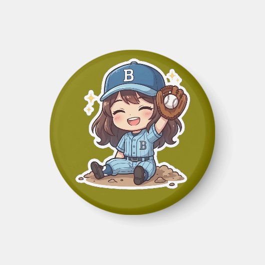Chibi-honkbaleditie - Winnende vangst Magneet (Voorkant)