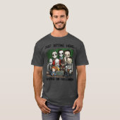 Chibi Horror zit hier te wachten op Halloween T-shirt (Voorkant volledig)