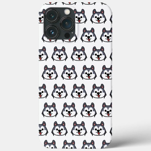 Chibi Husky patern - tekenfilmhondstijl Case-Mate iPhone Case (Achterkant)