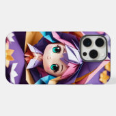 Chibi in origami iPhone hoesje (Achterkant horizontaal)