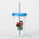Chibi is klaar voor actie! acryl drinkbeker (Voorkant)