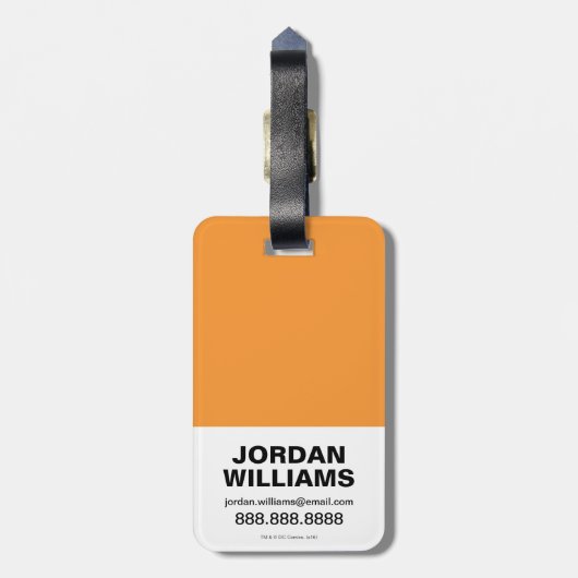 Chibi is klaar voor actie! bagagelabel (Achterkant verticaal)