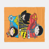 Chibi is klaar voor actie! fleece deken (Voorkant (Horizontaal))