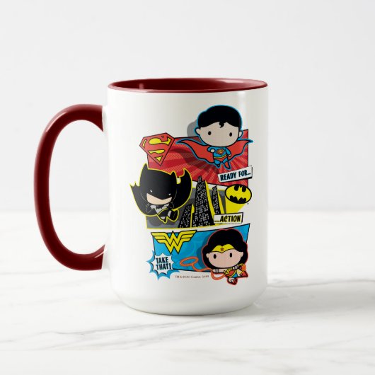 Chibi is klaar voor actie! mok (Links)