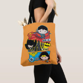 Chibi is klaar voor actie! tote bag (Dichtbij)