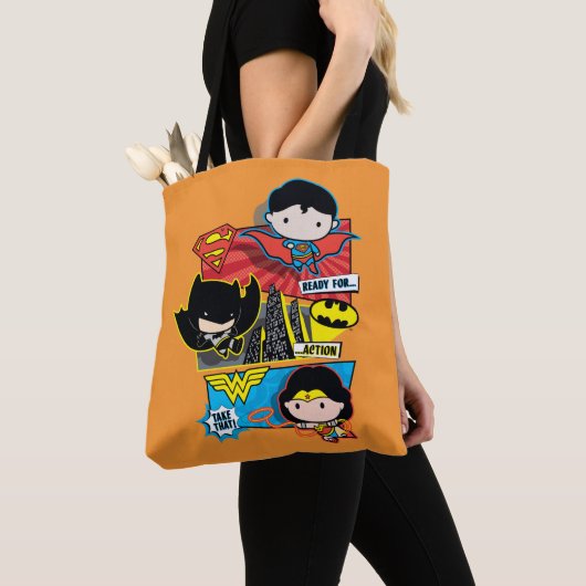 Chibi is klaar voor actie! tote bag (Dichtbij)