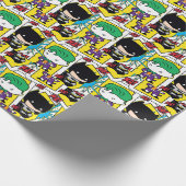 Chibi Joker en Batman-spelkaartpatroon Cadeaupapier (Hoek)