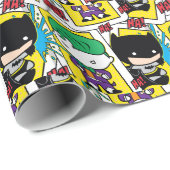 Chibi Joker en Batman-spelkaartpatroon Cadeaupapier (Rol Hoek)