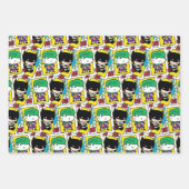 Chibi Joker en Batman-spelkaartpatroon Inpakpapier Vel (Voorkant)