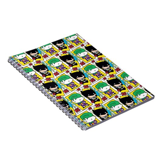 Chibi Joker en Batman-spelkaartpatroon Notitieboek (Rechterzijde)