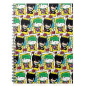 Chibi Joker en Batman-spelkaartpatroon Notitieboek (Voorkant)
