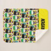 Chibi Joker en Batman-spelkaartpatroon Sherpa Deken (Voorkant (horizontaal))