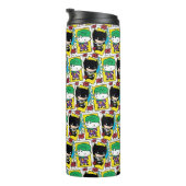 Chibi Joker en Batman-spelkaartpatroon Thermosbeker (Geroteerd rechts)