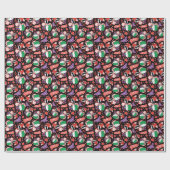 Chibi Joker en Harley Heart Pattern Cadeaupapier (Vlak)