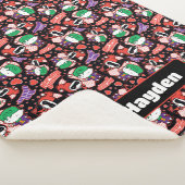 Chibi Joker en Harley Heart Pattern Sherpa Deken (3/4)