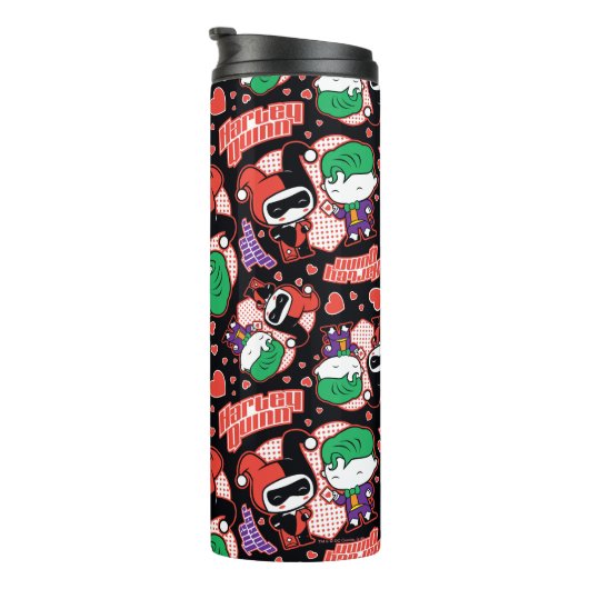Chibi Joker en Harley Heart Pattern Thermosbeker (Geroteerd rechts)