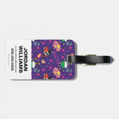 Chibi Joker en Harley Pattern Bagagelabel (Achterkant horizontaal)