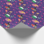 Chibi Joker en Harley Pattern Cadeaupapier (Hoek)