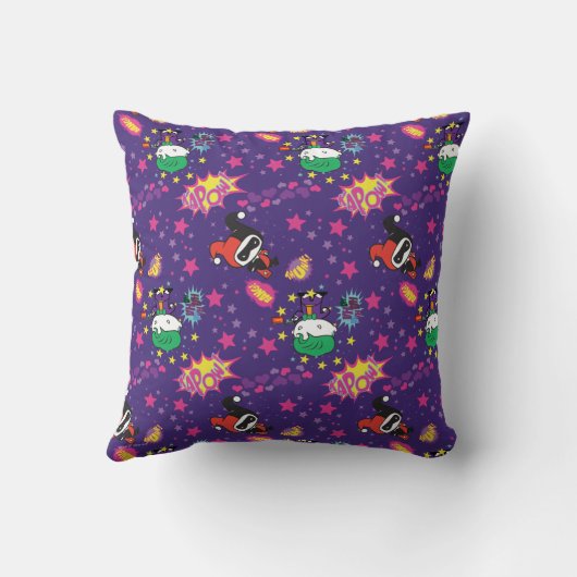 Chibi Joker en Harley Pattern Kussen (Achterkant)