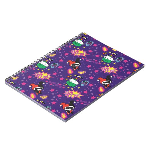 Chibi Joker en Harley Pattern Notitieboek (Linkerzijde)