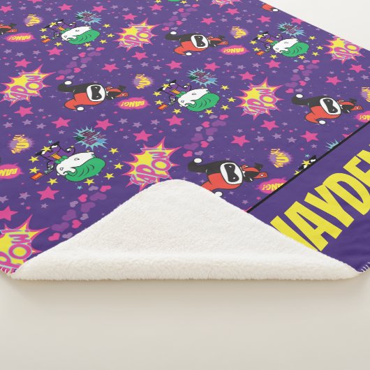 Chibi Joker en Harley Pattern Sherpa Deken (3/4)