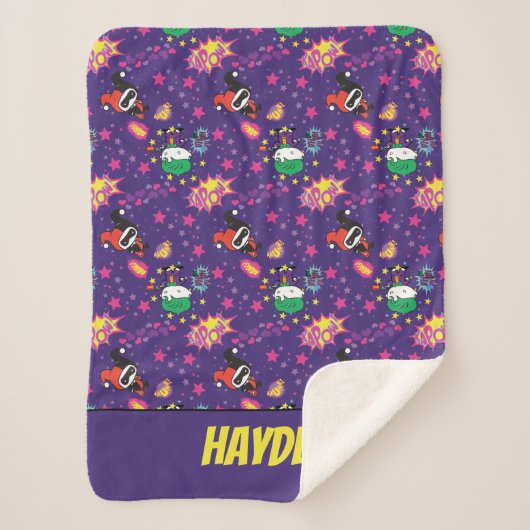 Chibi Joker en Harley Pattern Sherpa Deken (Voorkant)