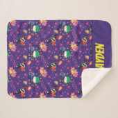 Chibi Joker en Harley Pattern Sherpa Deken (Voorkant (horizontaal))